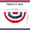 2x4 Ft American Bunting Flags Outdoor, USA Pleated Fan Flag for Outside, 4th of July Decorations Memorial Day Patriotic Flags Bunting Outdoor Indoor Decor (Set of 3)